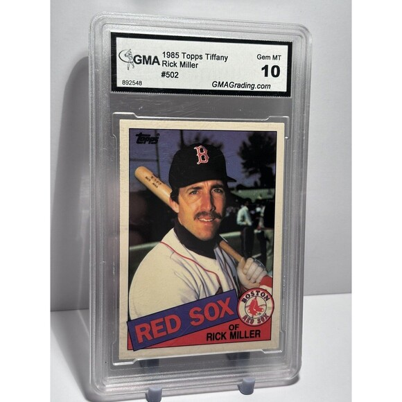 1986 Topps Tiffany Rick Miller Boston Red Sox Graded 10 GEM MINT Grand Rapids MI - Picture 1 of 3